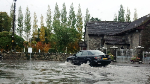 Car in Flood-water